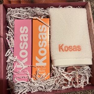 Kosas Double Cleansing System with make up and hair clip